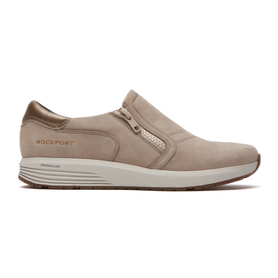 Rockport Women's Trustride ProWalker Slip-On Sneaker Taupe