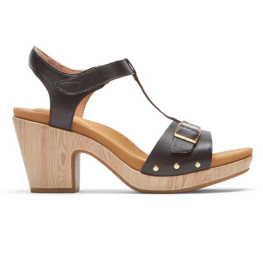 Rockport Women's Vivianne T-Strap Sandal Black
