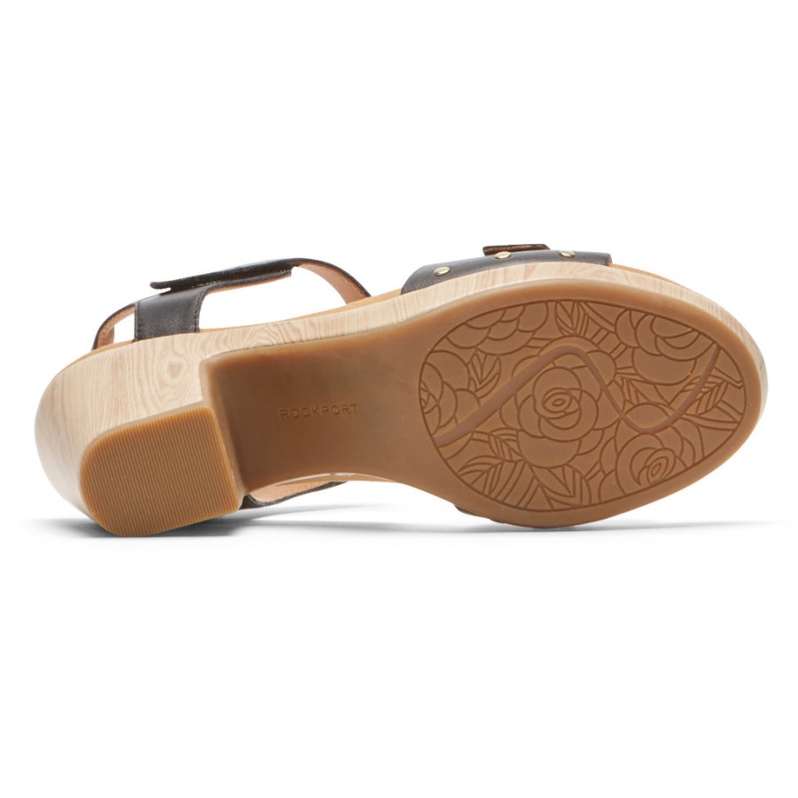 Rockport Women's Vivianne T-Strap Sandal Black