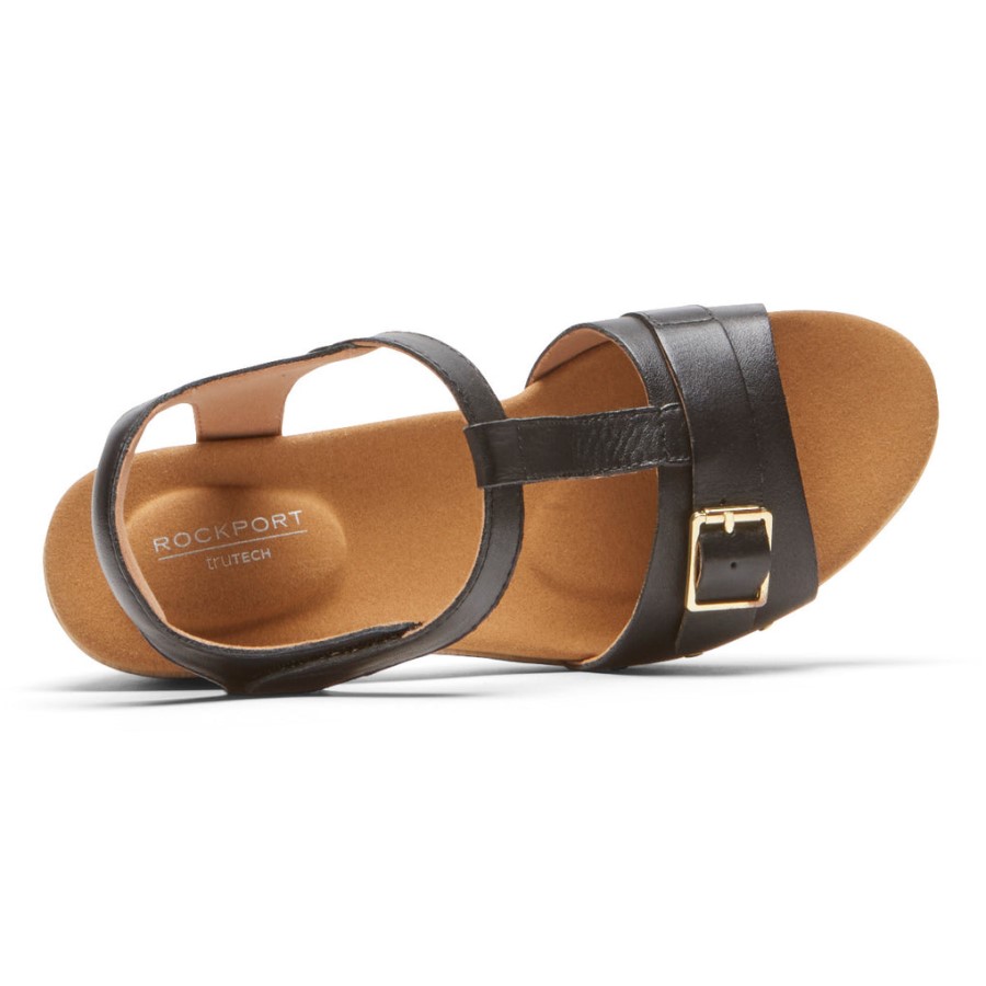 Rockport Women's Vivianne T-Strap Sandal Black