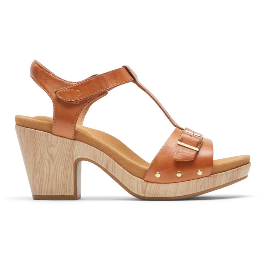 Rockport Women's Vivianne T-Strap Sandal Honey