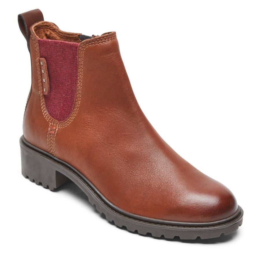 Rockport Women's Winter Chelsea Boot-Waterproof Brown