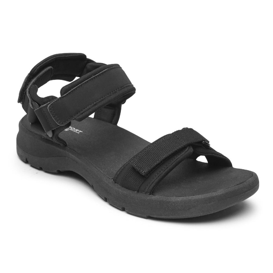 Rockport Women's XCS Trail Tech Washable Sandal Black