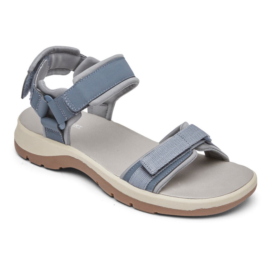 Rockport Women's XCS Trail Tech Washable Sandal Blue Slate