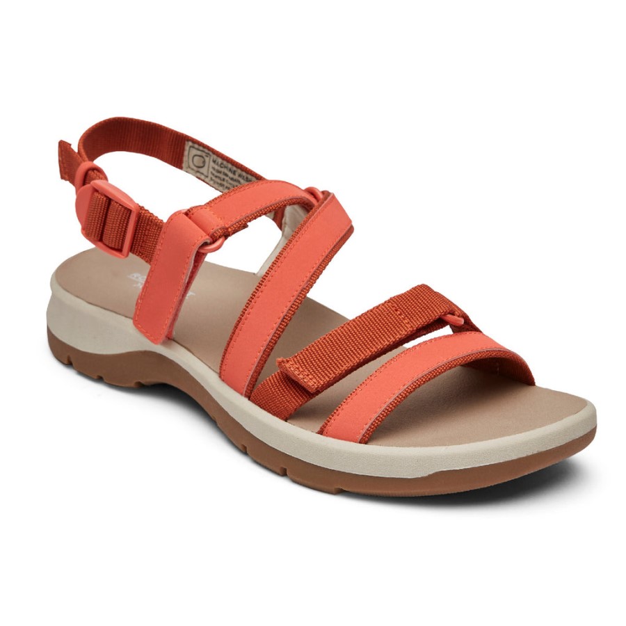 Rockport Women's XCS Trail Tech Washable Strappy Sandal Coral