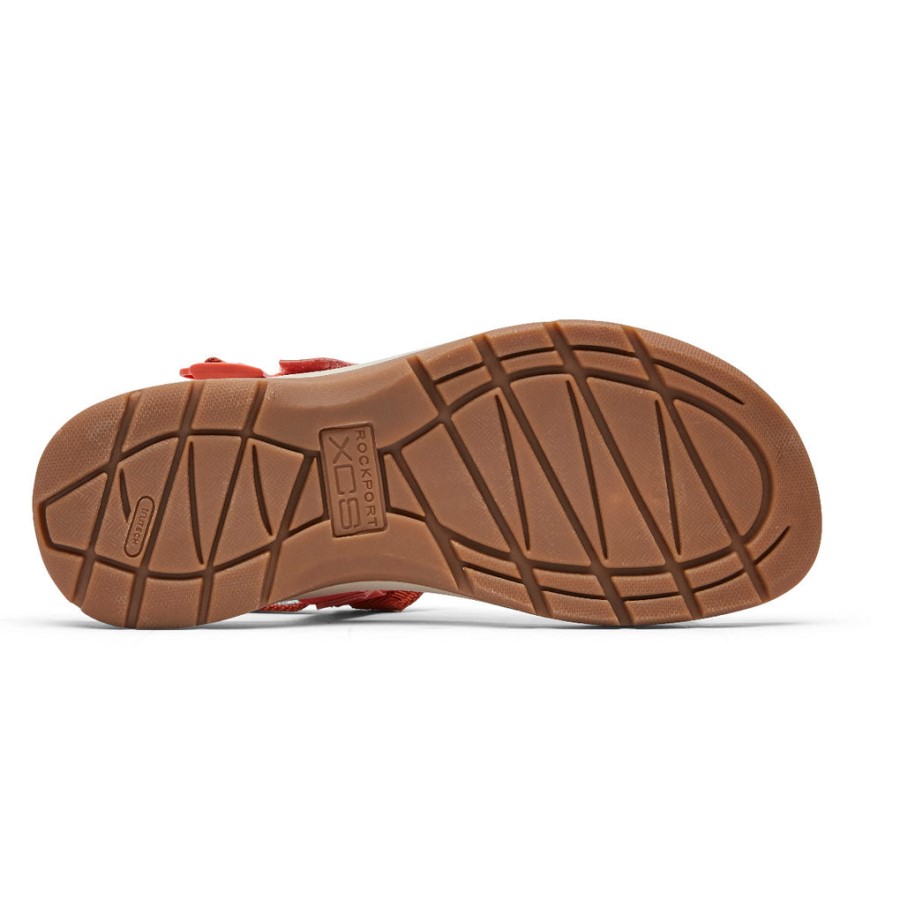 Rockport Women's XCS Trail Tech Washable Strappy Sandal Coral