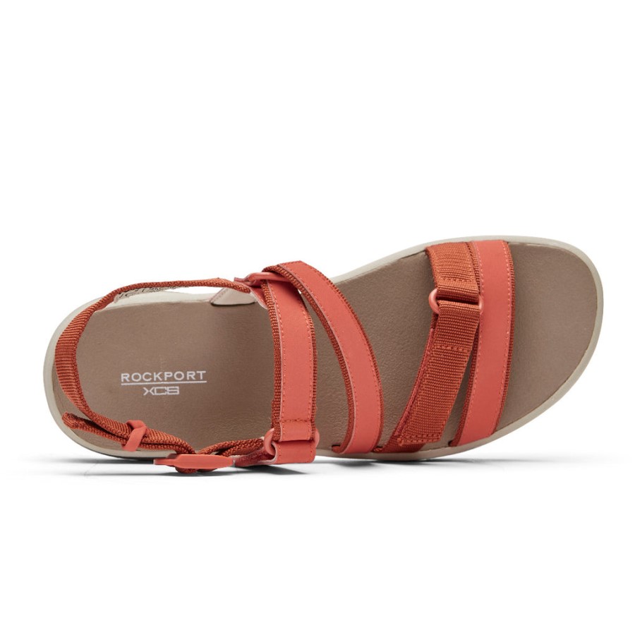 Rockport Women's XCS Trail Tech Washable Strappy Sandal Coral