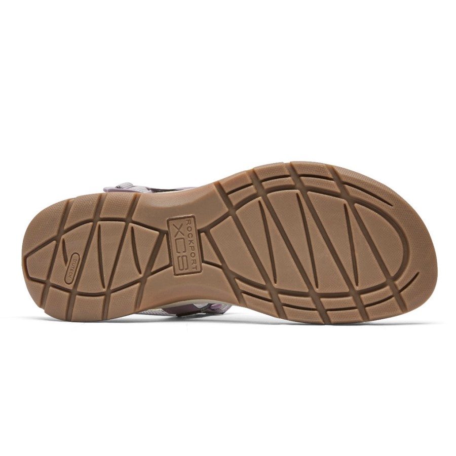 Rockport Women's XCS Trail Tech Washable Strappy Sandal Elderberry