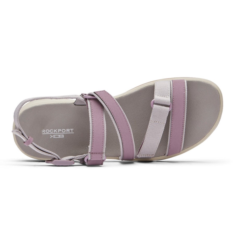 Rockport Women's XCS Trail Tech Washable Strappy Sandal Elderberry