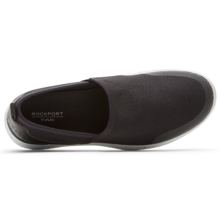 Rockport Women's truFLEX Fly Washable Knit Slip-On Black Knit Washable