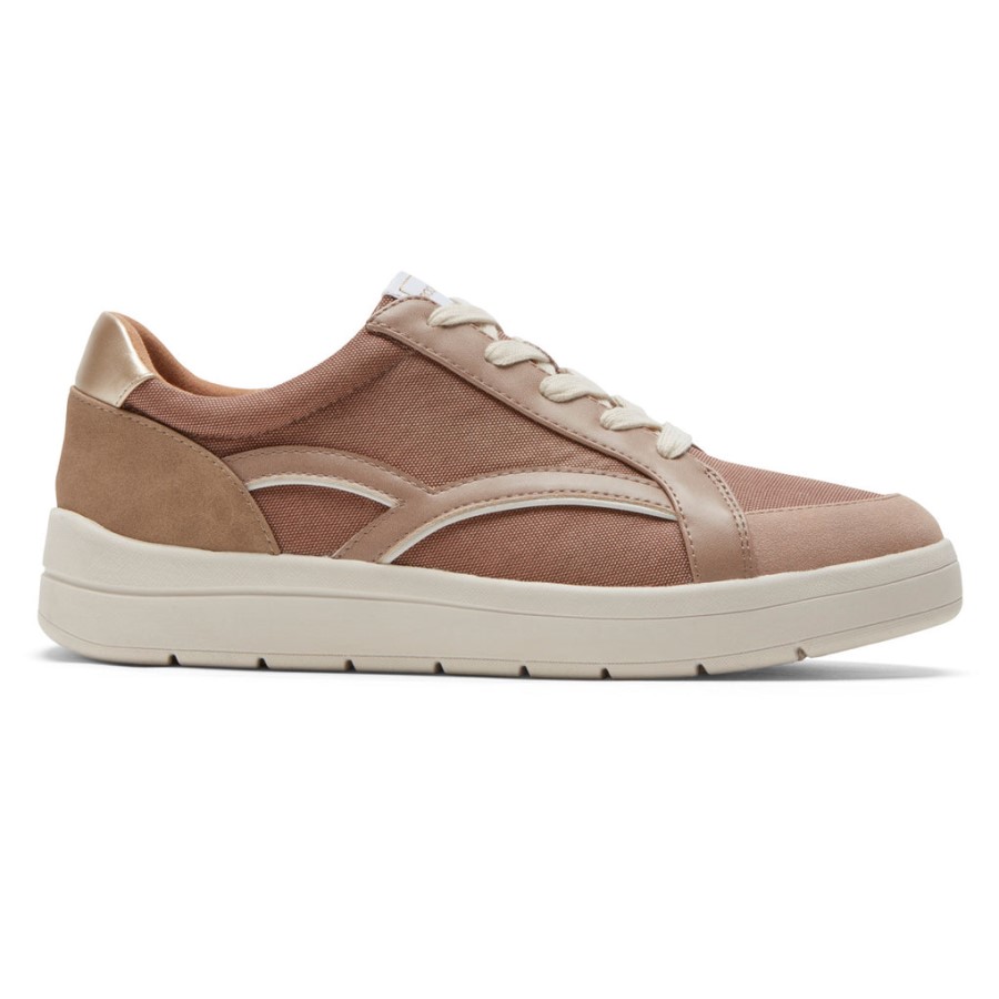 Rockport Women's truFLEX Navya Retro Sneaker Taupe