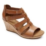 Rockport Briah Gladiator Sandal Dark Tan Leather