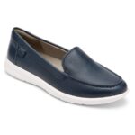 Rockport Women's Ayva Washable Loafer Navy Washable Leather