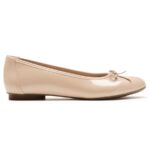 Rockport Women's Reagan Ballet Flat Neutral Beige Patent Synthetic - Image 2
