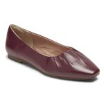 Rockport Women's Total Motion Laylani Gathered Flat Tawny Port