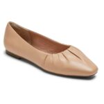 Rockport Women's Total Motion Laylani Gathered Flat Wafer Tan