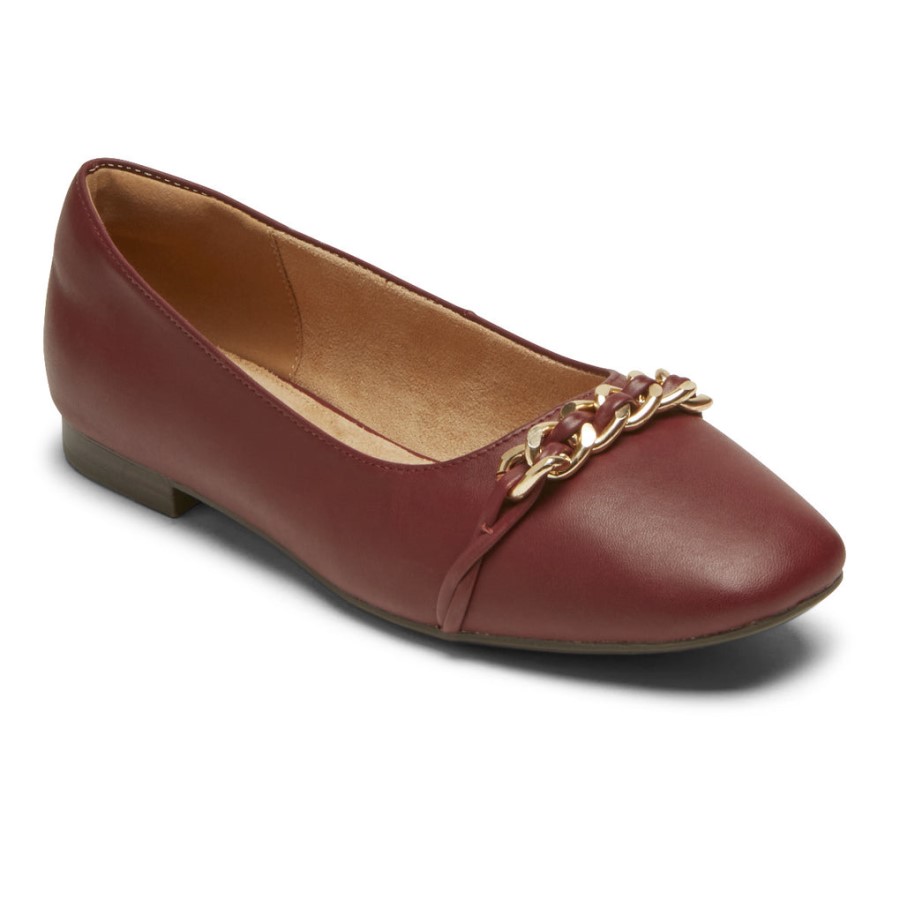 rockport_womens_zoie_chain_ballet_flat_tawny_port.jpg Rockport Women's Zoie Chain Ballet Flat Tawny Port - Image 1